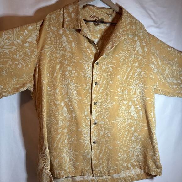 Caribbean Other - Caribbean Florar Men's Hawaiian Button Up Shirt Silk/Cotton Blend Size XL - Used